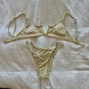 OneOne Swimwear Trippy Checker Bikini Set
